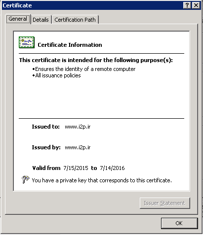 Self-signed SSL Certificate